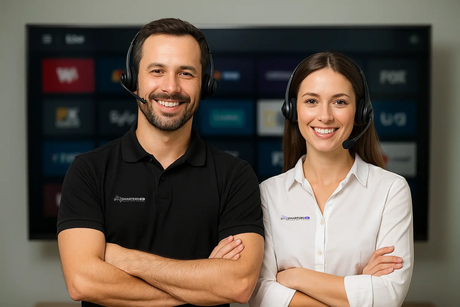 IPTV Smarters Pro support team helping customers with IPTV subscription, free IPTV setup, and IPTV Smarters free trial requests – professional assistance for reliable IPTV service.