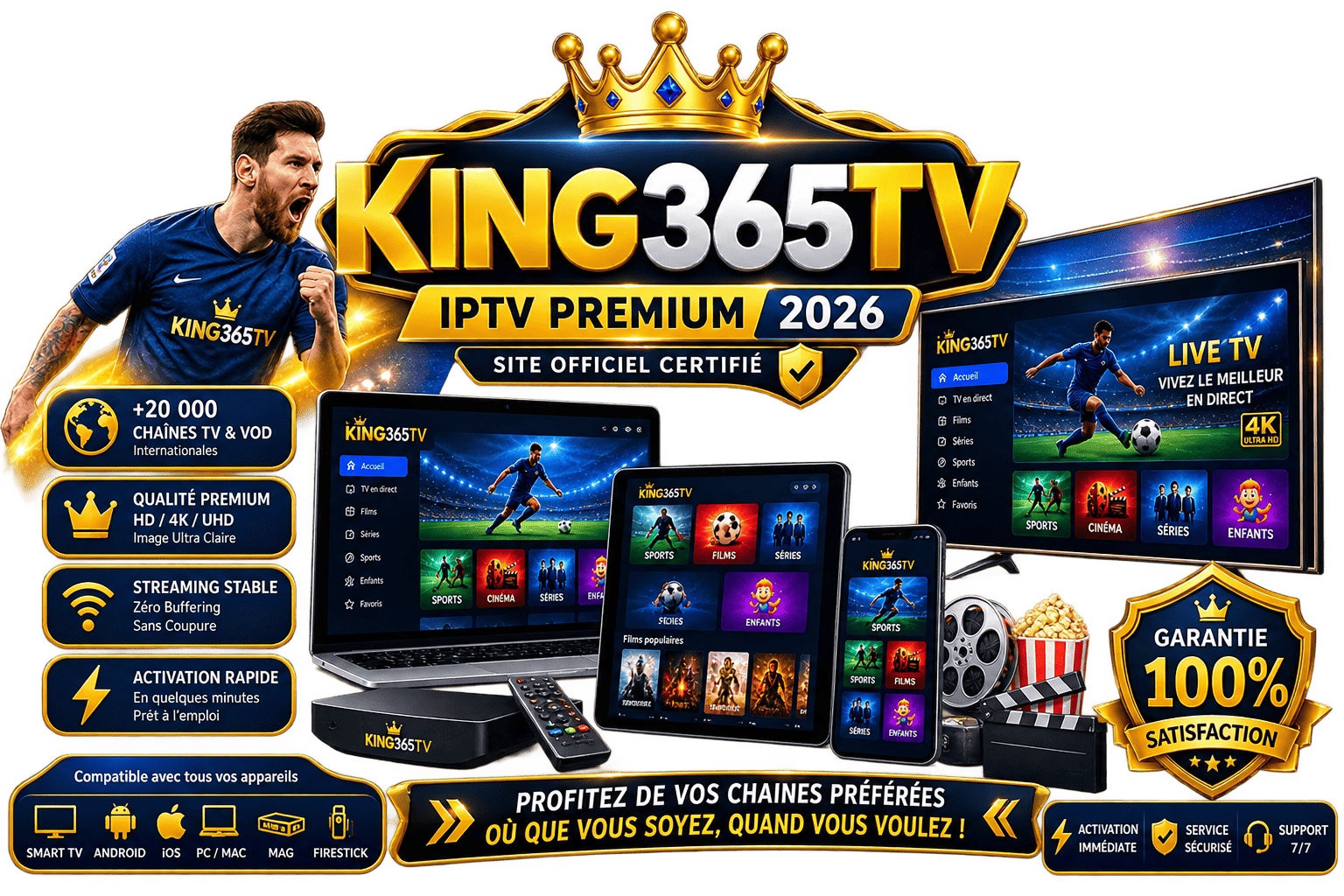TARIFS KING365TV