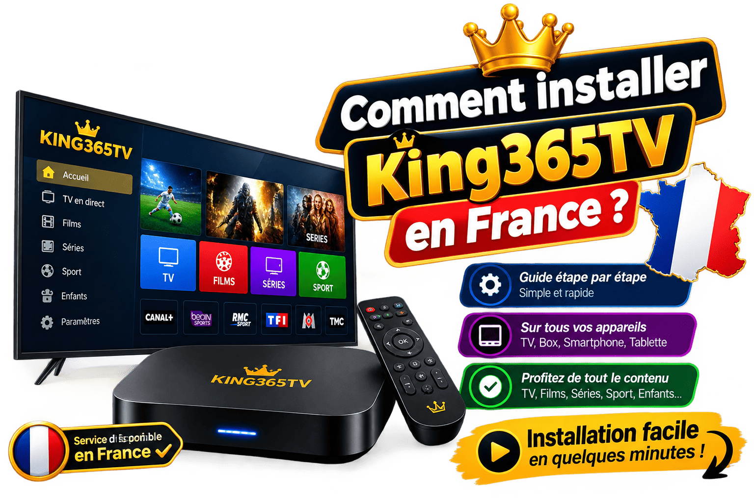 Comment installer King 365 en France